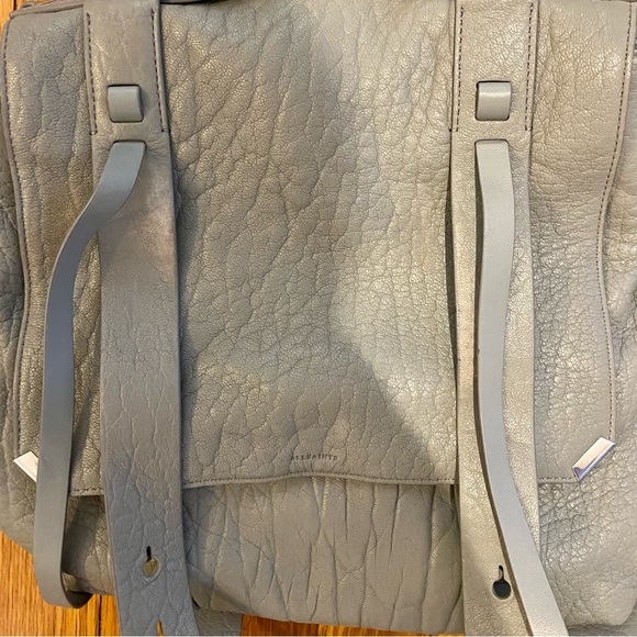All Saints Vincent Blue/Gray Leather Backpack - Picture 16 of 16